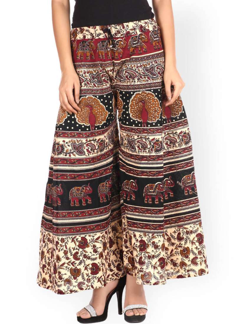Printed palazzo pants myntra store