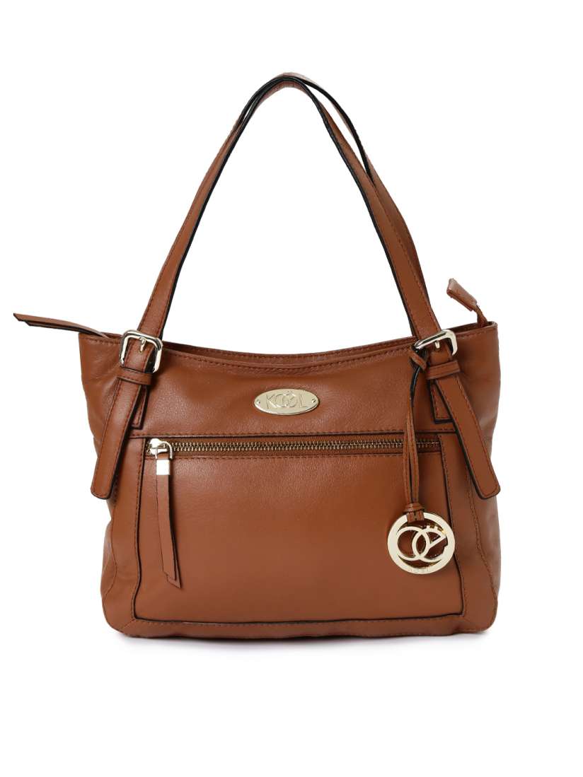 Buy Koel Tan Brown Leather Mackerel Handbag Handbags for Women 1428600 Myntra