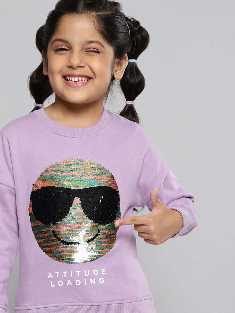 Girls flip sequin sweatshirt clearance