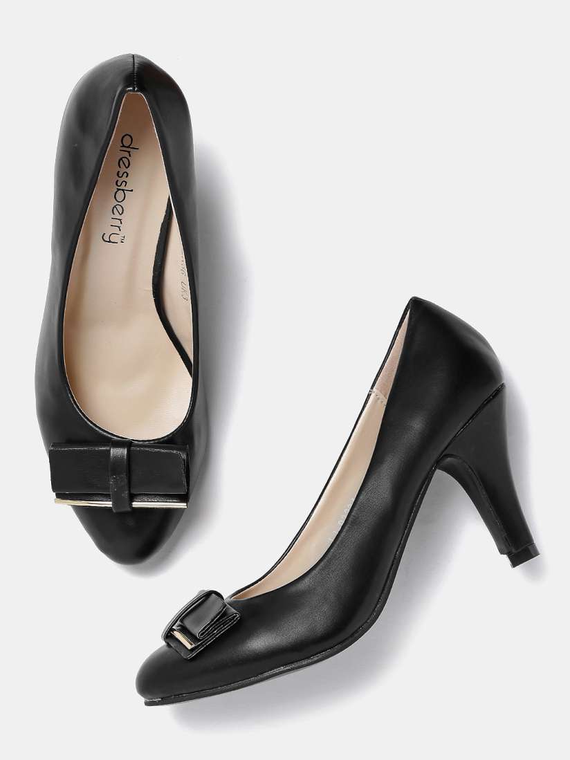 Myntra black heels store