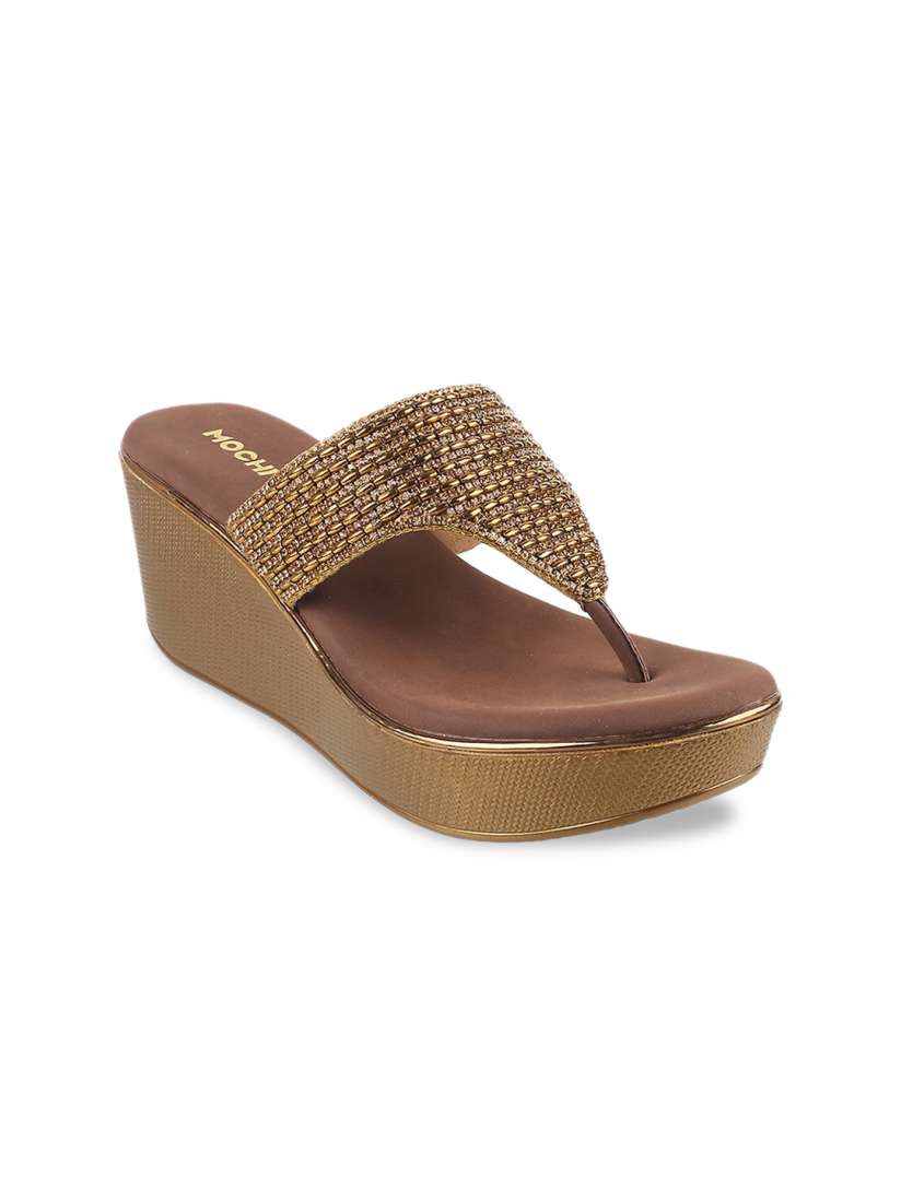 Buy Mochi Women Gold Toned Embellished Sandals Heels for Women 14296326 Myntra