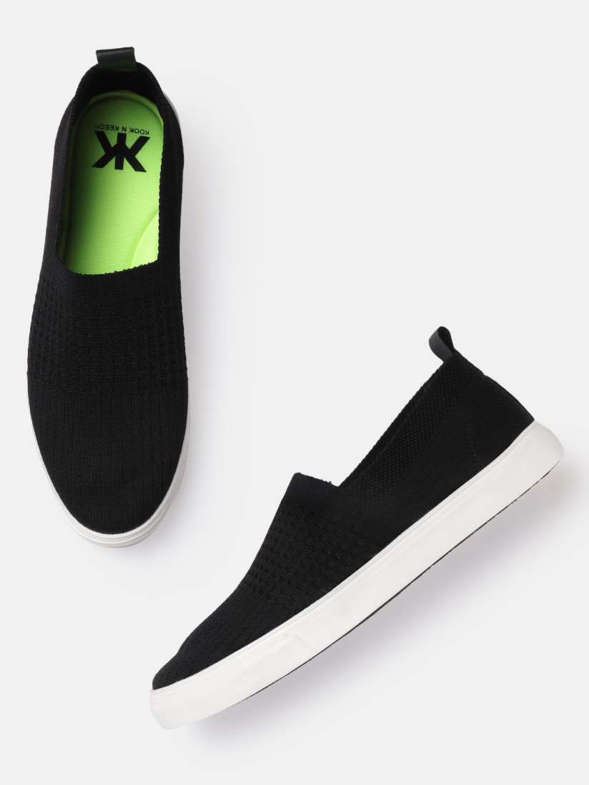 Kook n keech black sneakers clearance