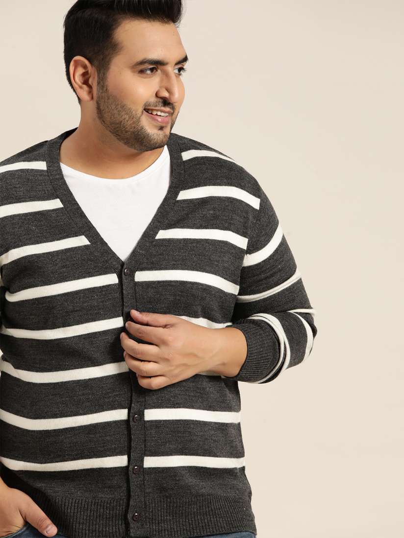 Plus size charcoal grey cardigan online
