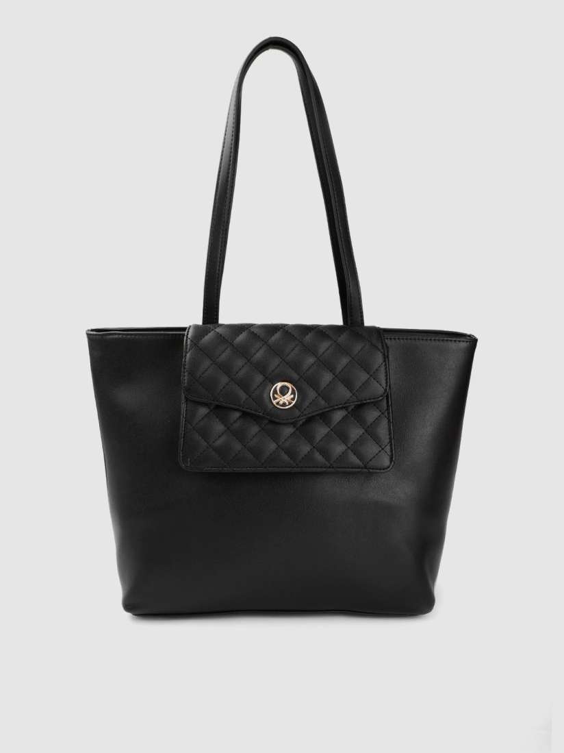 Buy United Colors of Benetton Black Solid Shoulder Bag with Quilted Detail Handbags for Women 14312700 Myntra