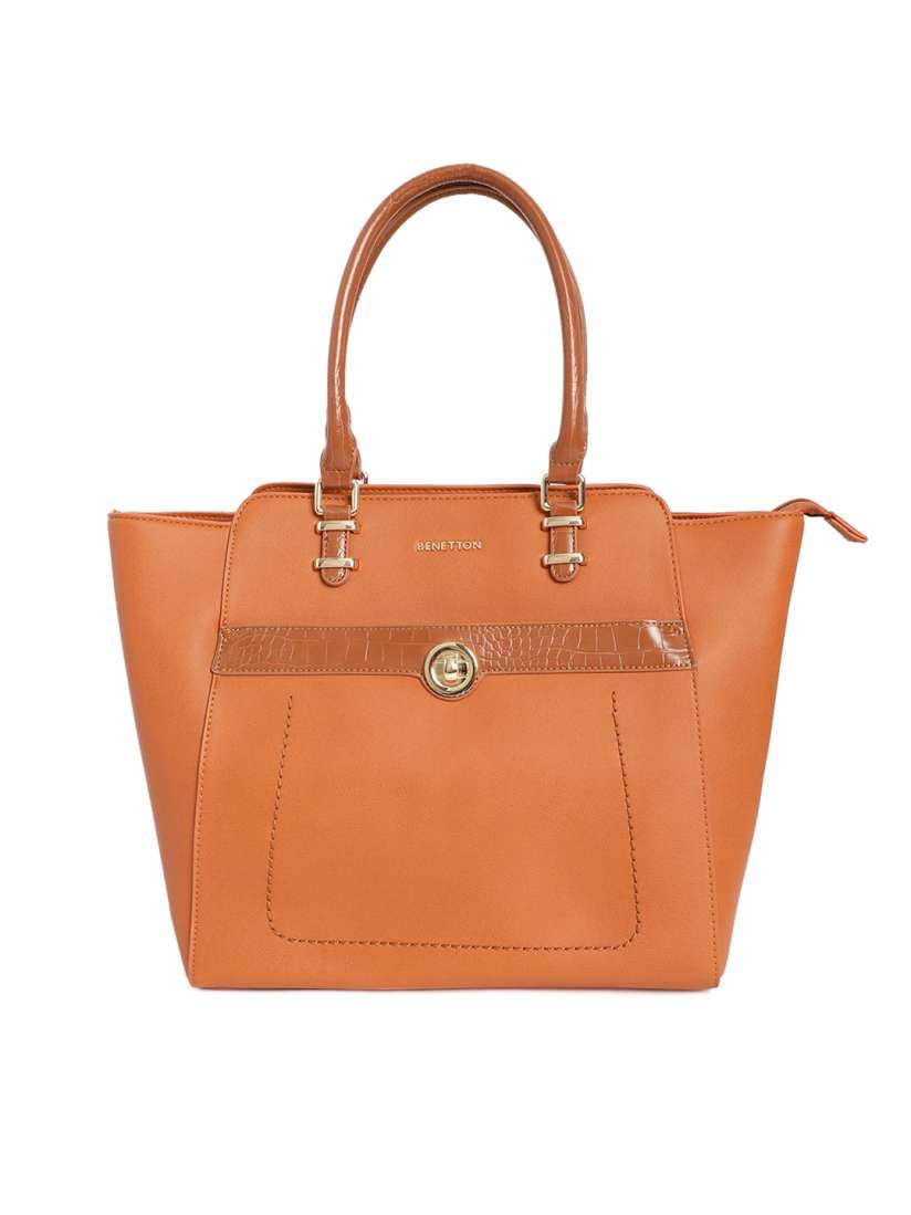 Buy United Colors of Benetton Brown Structured Handheld Bag Handbags for Women 14312712 Myntra