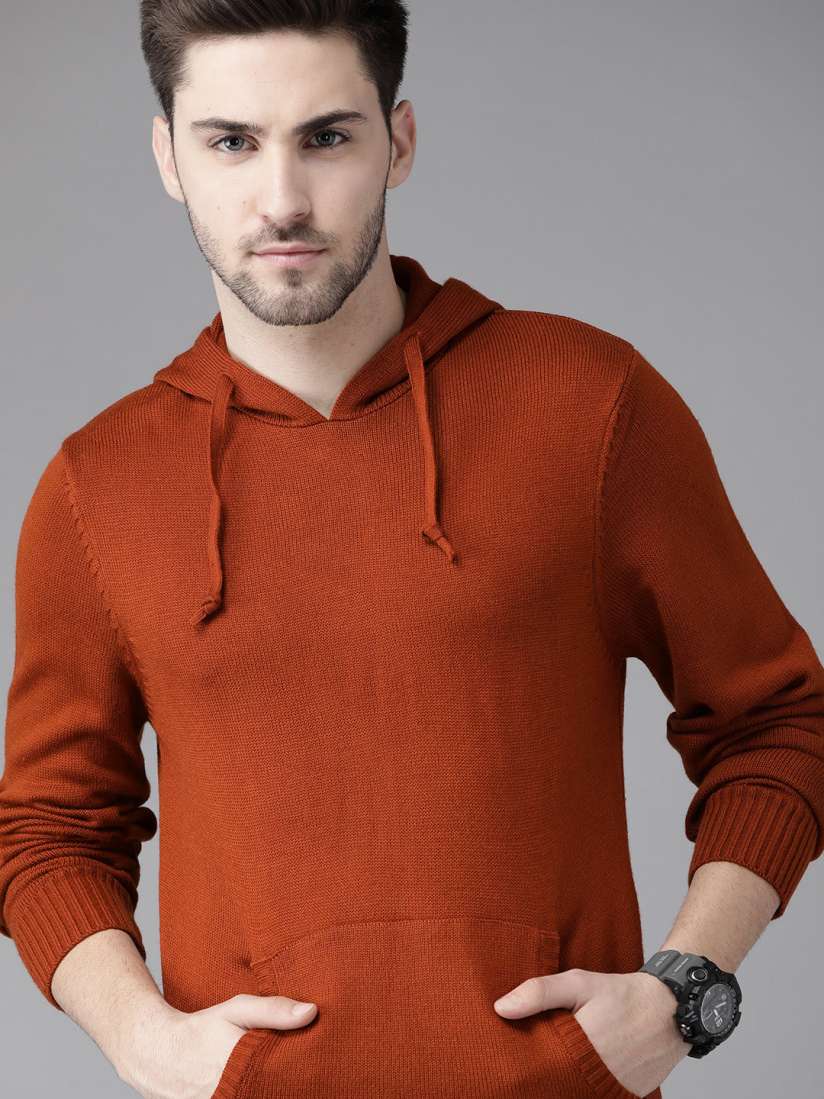 Rust pullover sweater clearance