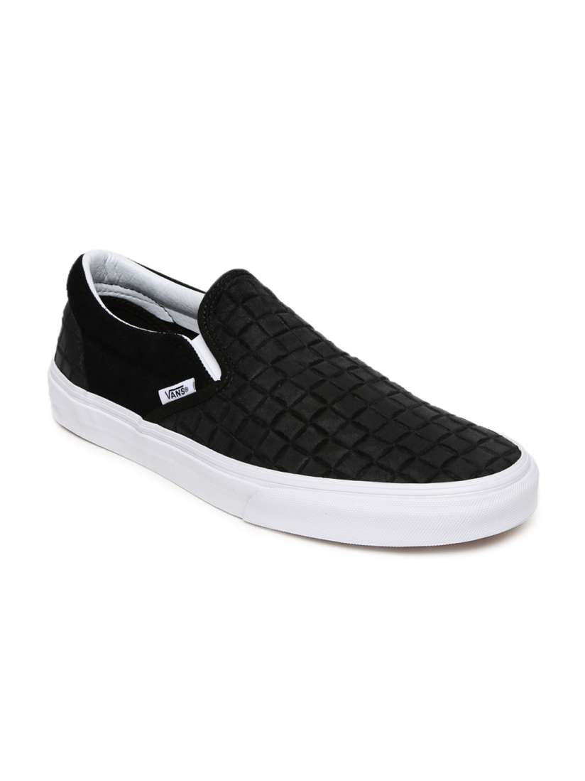 Buy Vans Unisex Black Textured Classic Suede Slip On Sneakers Casual Shoes for Unisex 1432447 Myntra