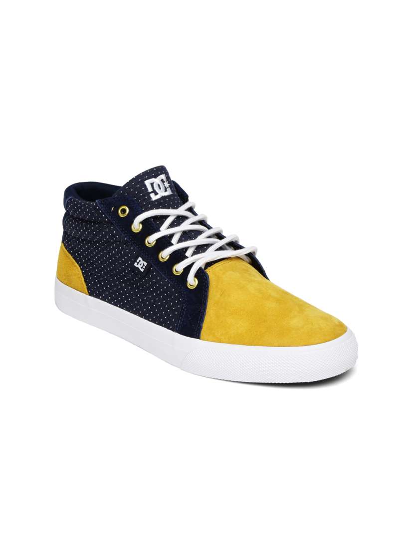 Buy DC Men Navy Mustard Yellow Suede Council Skateboard Casual Shoes Casual Shoes for Men 1432647 Myntra