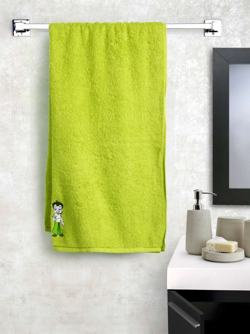 Buy MYTRIDENT Chhota Bheem Kids Lime Green Cotton 400 GSM Bath Towel Bath Towels for Unisex Kids 1433077 Myntra