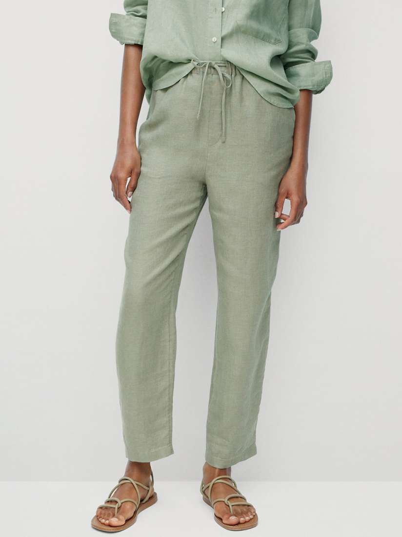 Mango green trousers shop