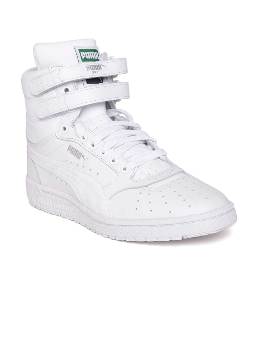 Buy PUMA Men White Sky II High Top Leather Casual Shoes Casual Shoes for Men 1434701 Myntra