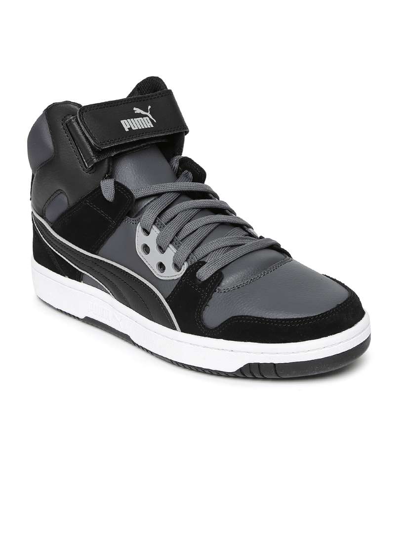 Buy PUMA Men Black Grey Rebound Street SD High Top Sneakers Casual Shoes for Men 1434721 Myntra