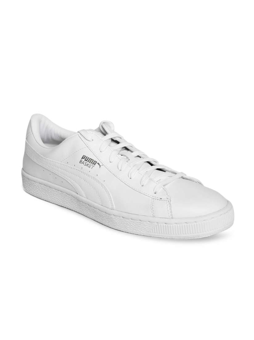 Puma men's basket classic textured shoes - grey/white 2025