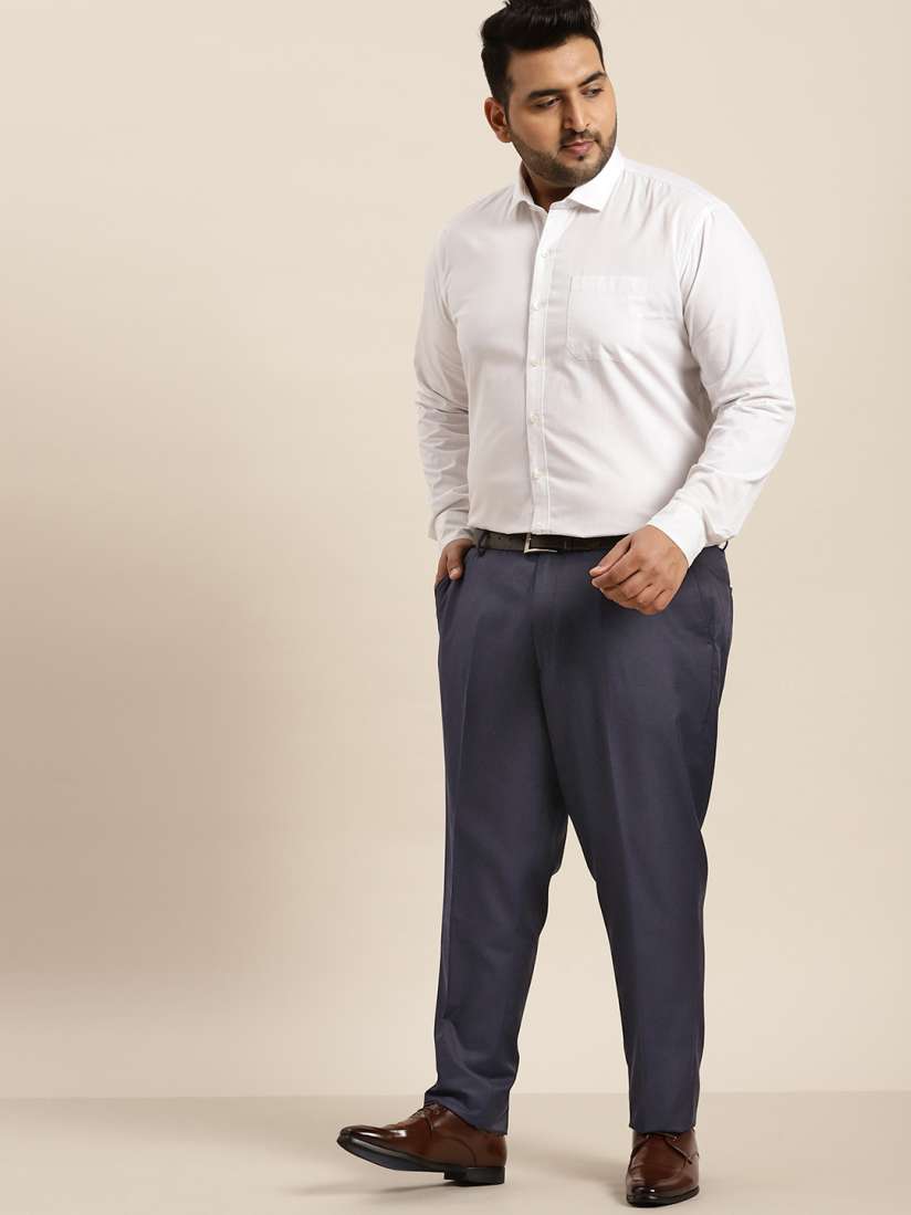 Plus size navy trousers top