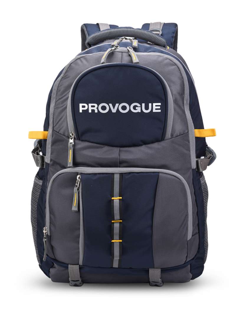Buy Provogue Unisex Grey Navy Blue Backpack with Reflective Strip Backpacks for Unisex 14352430 Myntra