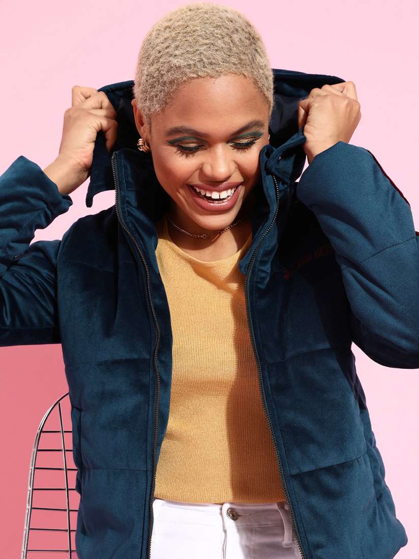 Teal velvet jacket womens online