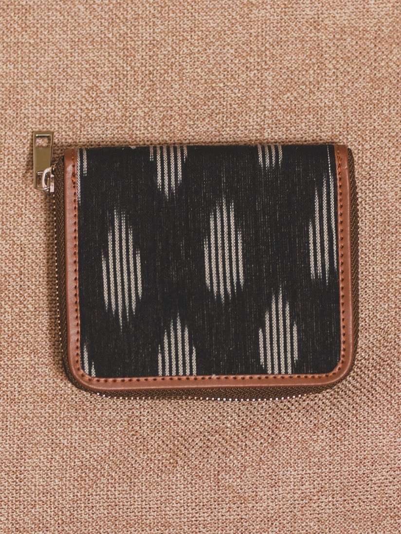 Buy ZOUK Women Black Printed Striped Vegan Leather Mini Sustainable Wallet Wallets for Women 14360502 Myntra