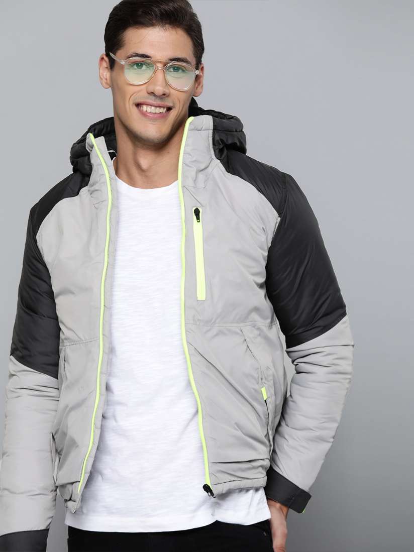 Buy Mast Harbour Men Grey Solid Padded Jacket Jackets for Men 14364186 Myntra