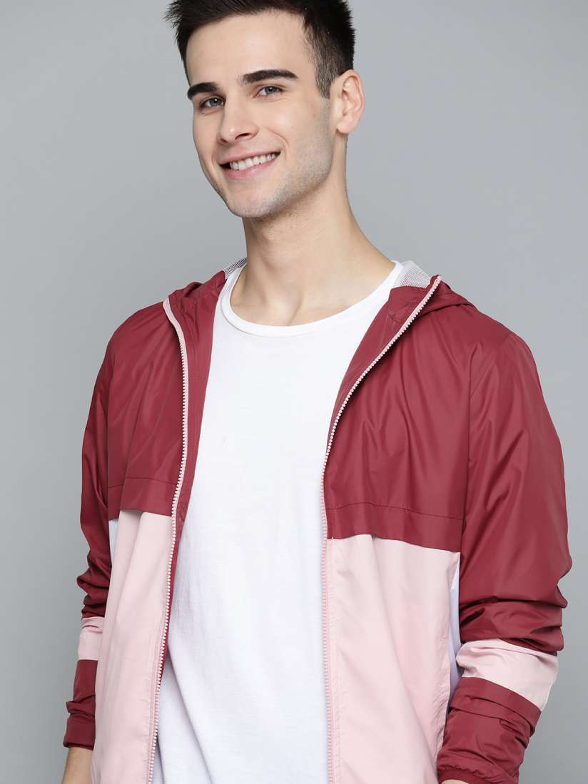 Maroon pink jacket new arrivals