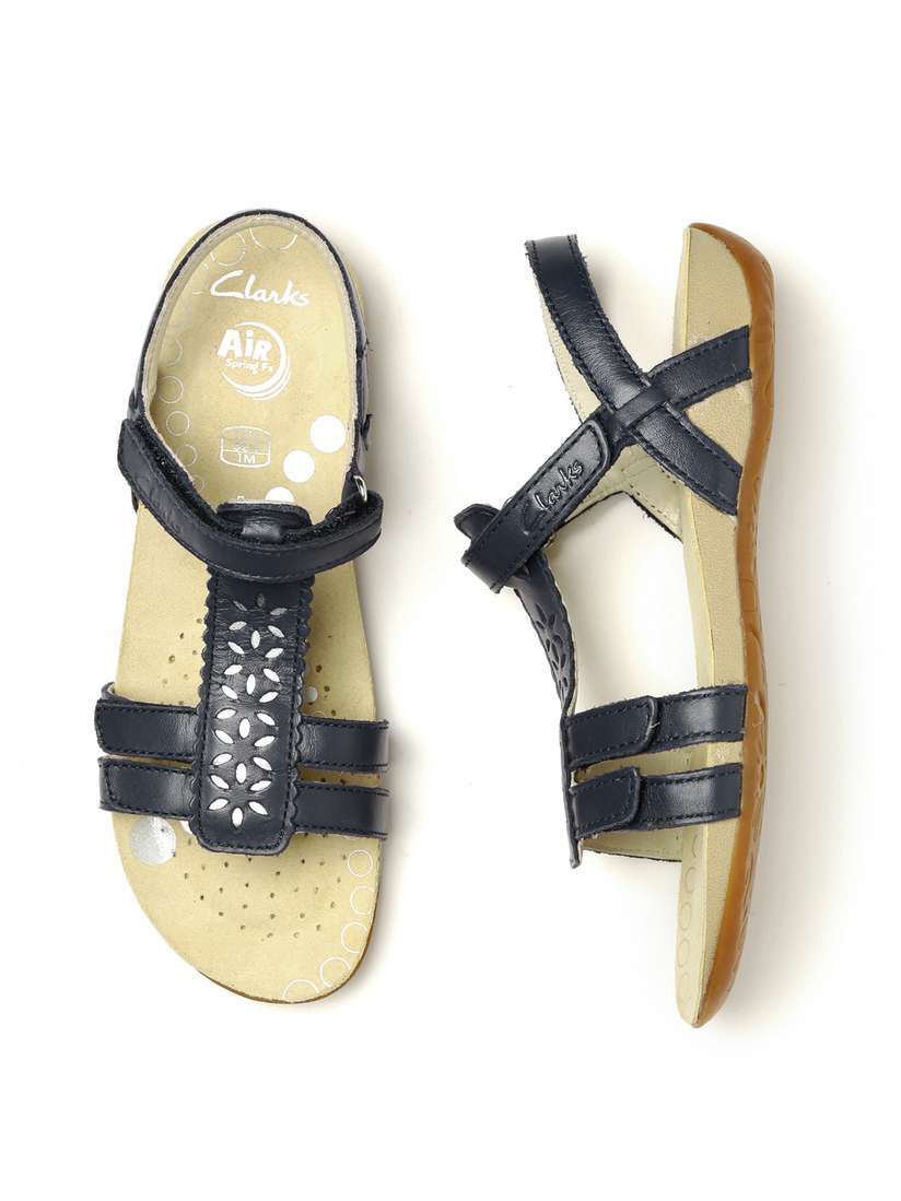 Leather Sandals Clarks Infant Sandals Buy Clarks Girls Navy Leather Sandals  Flats For Girls 1437226