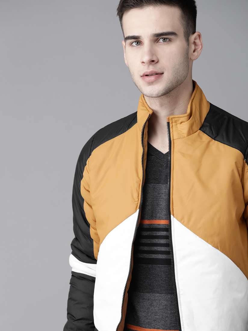 Mustard coloured padded jacket cheap