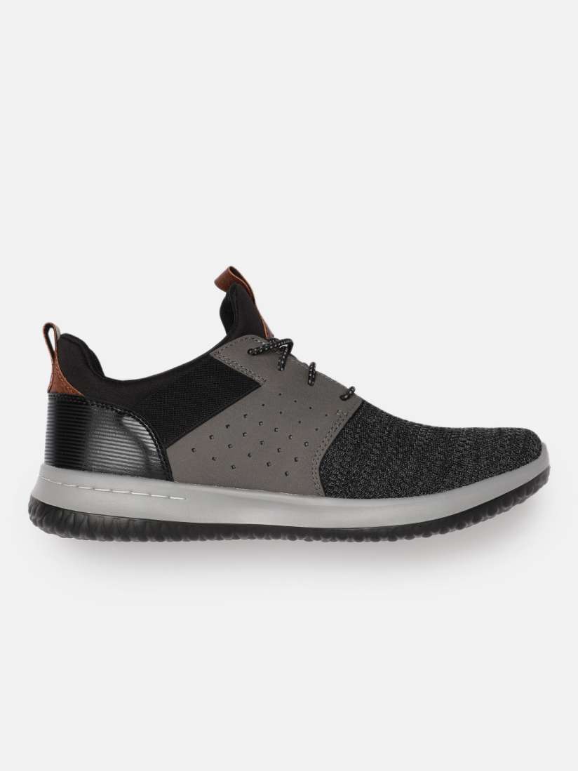 Buy Skechers Men Black Grey Delson Camben Sneakers Casual Shoes for Men 14375234 Myntra