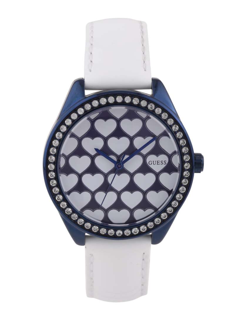 Buy GUESS Women White Heart Patterned Dial Watch W0543L2 Watches for Women 1437895 Myntra