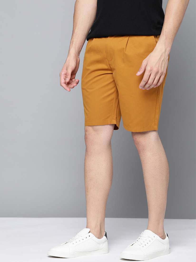Mens mustard yellow shorts hot sale