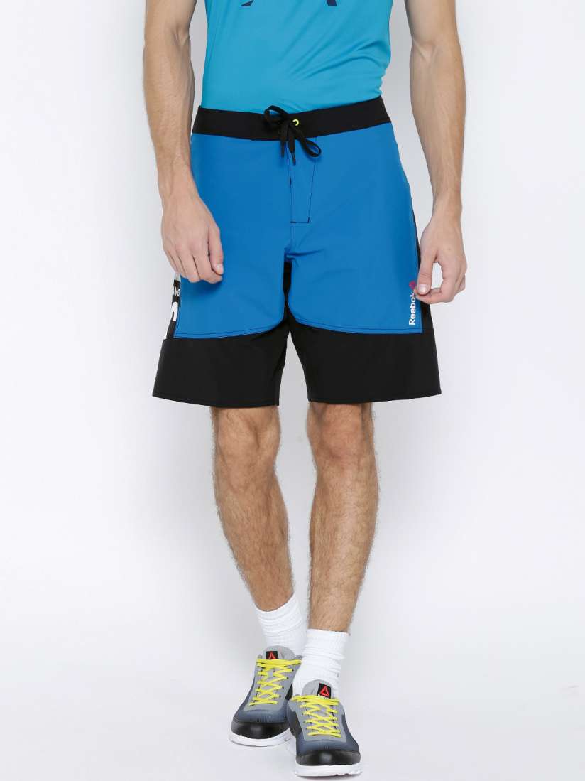 Buy Reebok Blue Black OS Cordura Colourblocked Training Shorts Shorts for Men 1438242 Myntra
