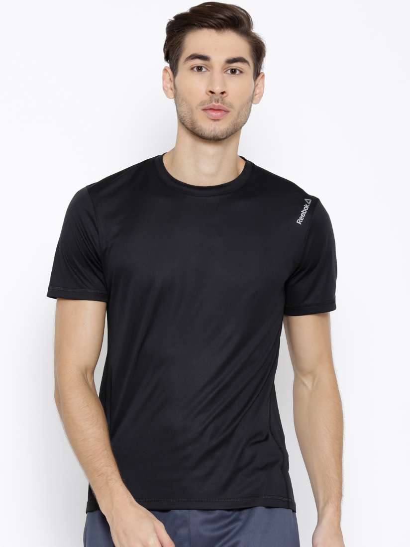 Buy Reebok Black WOR Prem Tech Polyester Slim Training T shirt Tshirts for Men 1438308 Myntra