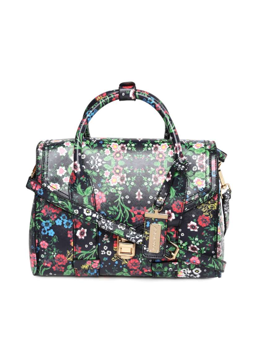 Buy Steve Madden Black Floral Print Handbag Handbags for Women 1438566 Myntra