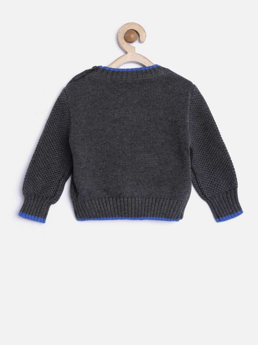 Buy Mothercare Boys Grey Patterned Sweater Sweaters for Boys 1438944 Myntra