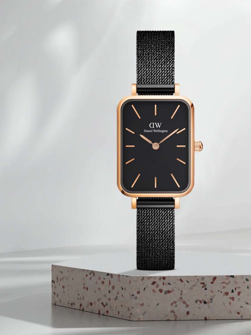 Buy Daniel Wellington Women Quadro Pressed Ashfield 26mm Black Dial Analogue Watch DW00100433 Watches for Women 14391528 Myntra