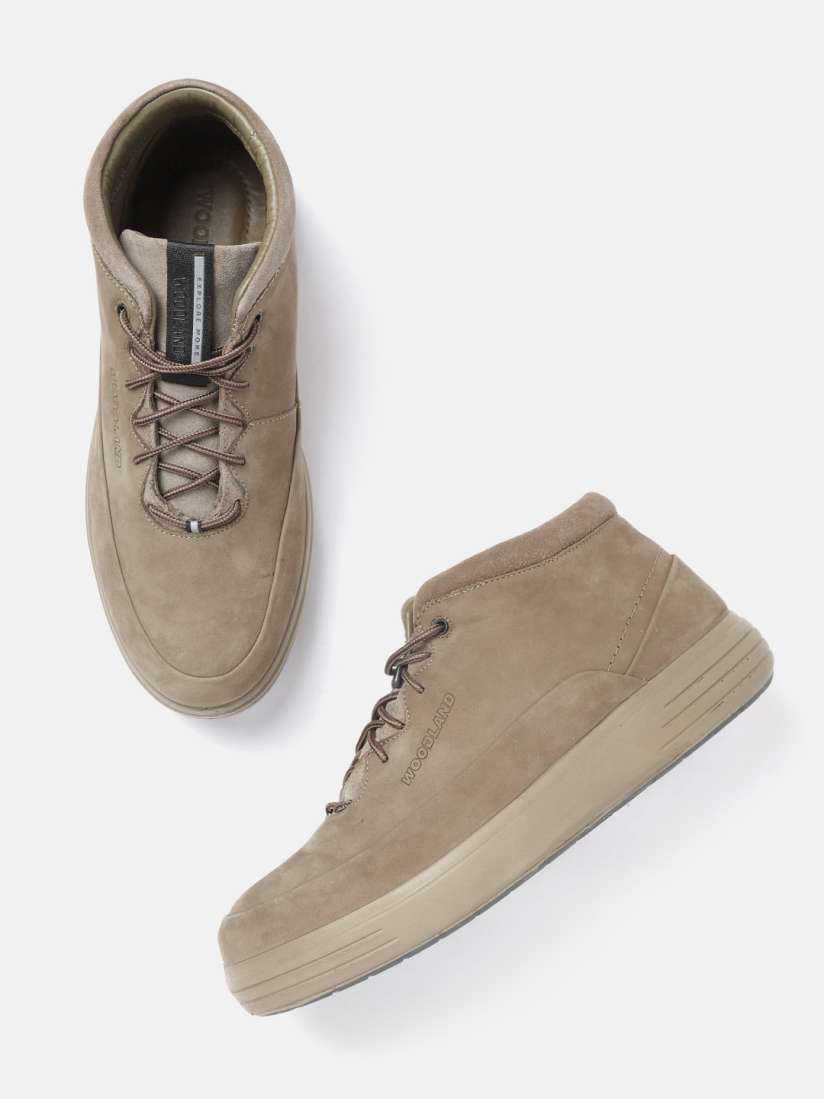 Woodland men's khaki casual shoes cheap