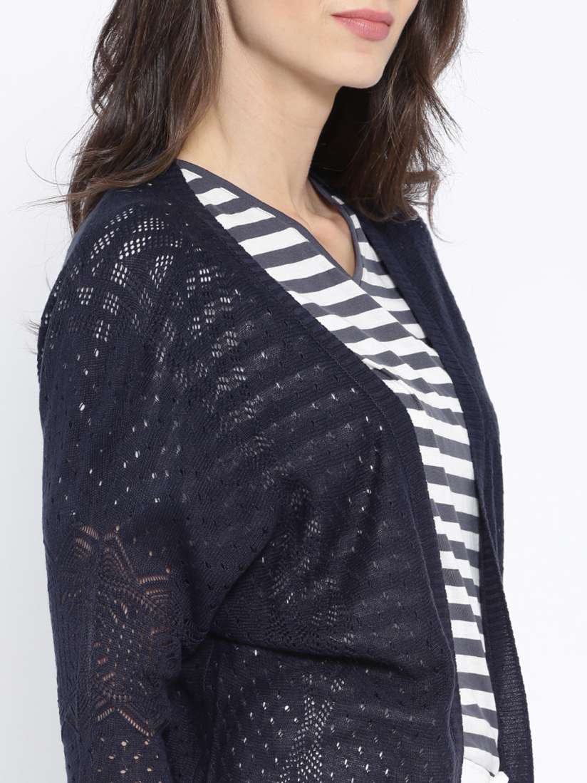 Buy ONLY Navy Crochet Shrug Shrug for Women 1440800 Myntra