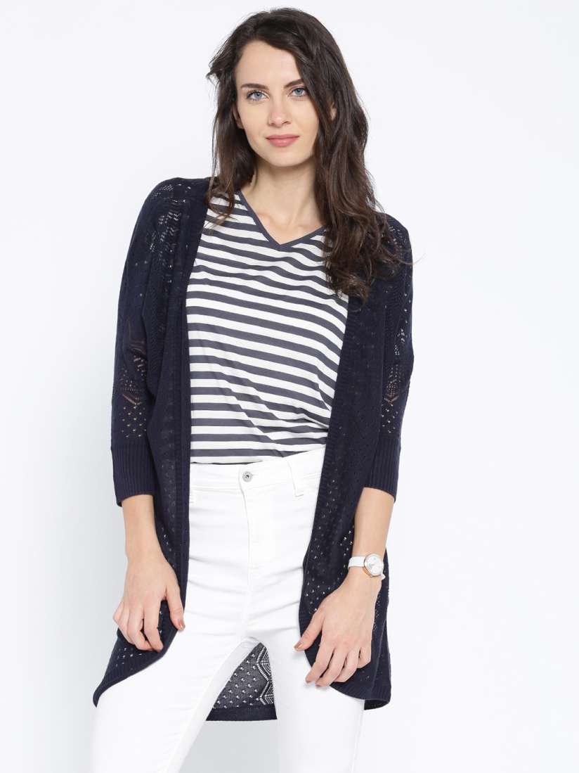 Buy ONLY Navy Crochet Shrug Shrug for Women 1440800 Myntra
