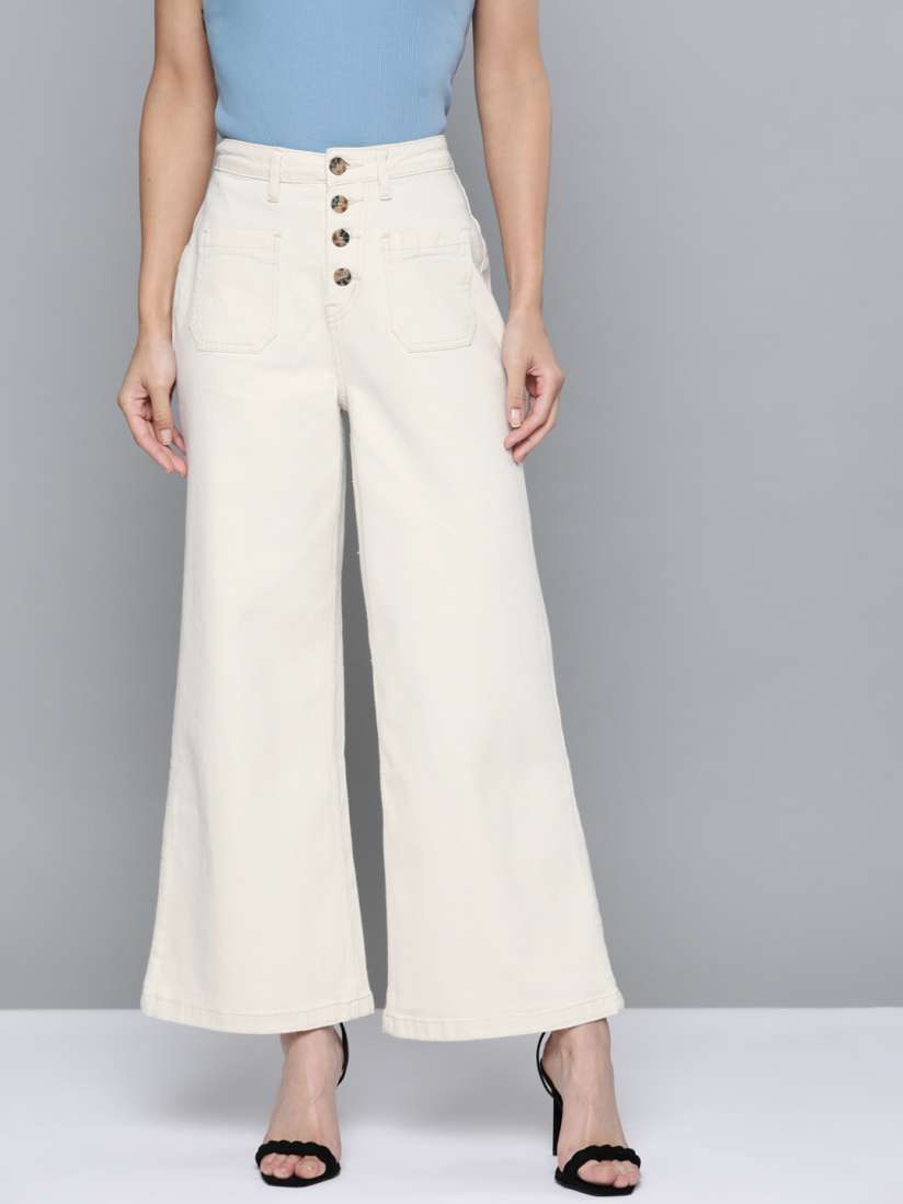 Myntra white jeans top