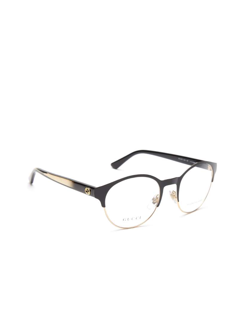 Buy Gucci Women Black Gold Toned Clubmaster Frames GG 4275 H3X Frames for Women 1443654 Myntra