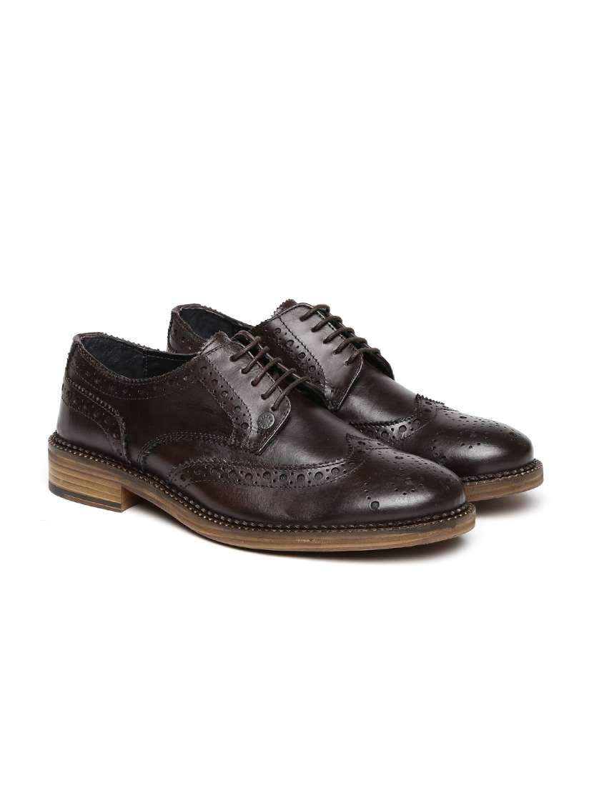 Buy Jack Jones Men Coffee Brown Leather Brogues Casual Shoes for Men 1444803 Myntra