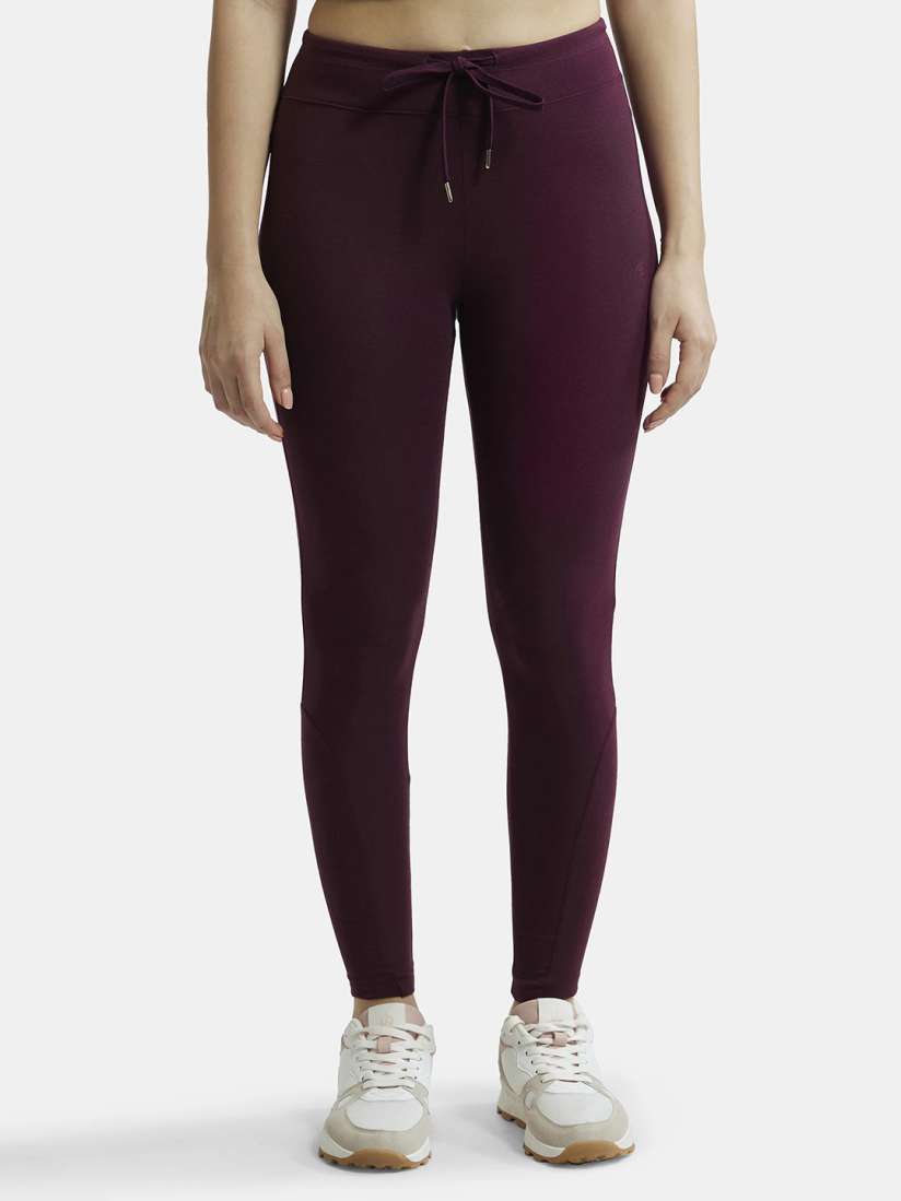 Buy Jockey Super Combed Cotton Stretch Yoga Pants with Side Zipper Pocket AA01 Leggings for Women 14450758 Myntra