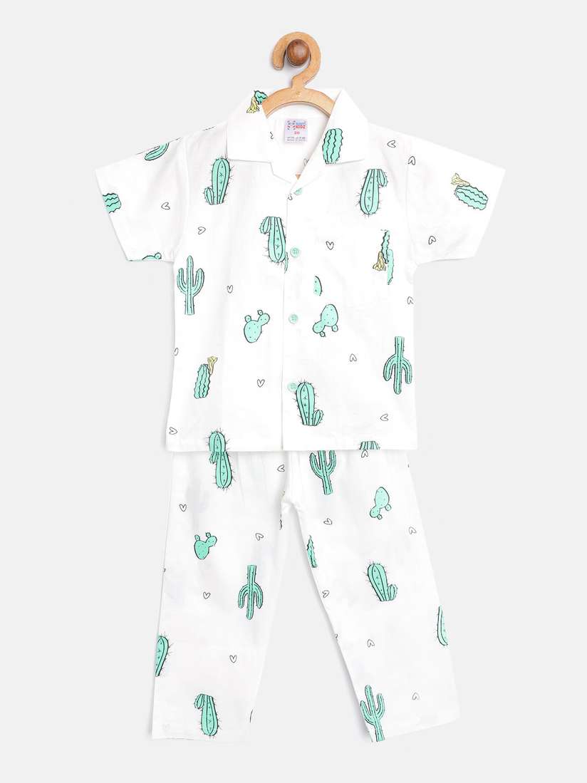 Kids Pyjamas Cactus Print Pyjamas Stay Sharp Two-Piece Bamboo