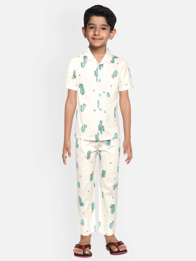 Kids Pyjamas Cactus Print Pyjamas Buy Chelsea Peers Green Kids