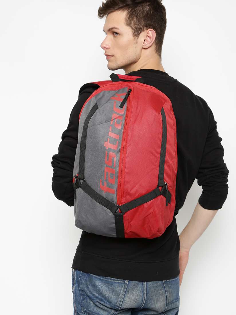 Buy Fastrack Men Red Grey Backpack Backpacks for Men 1446065 Myntra