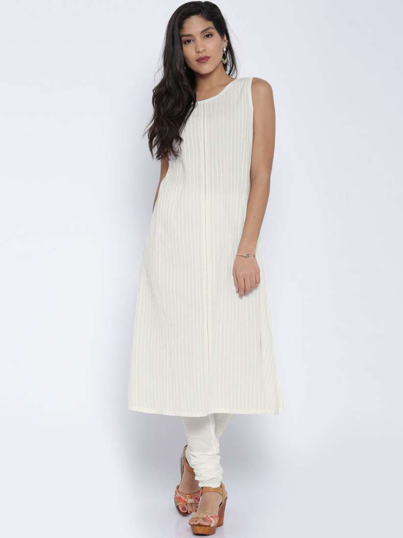 Buy BANDHEJ White Handloom Churidar Kurta Kurta Sets for Women 1448266 Myntra