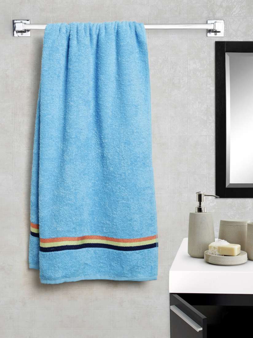 Buy BOMBAY DYEING Blue Cotton 380 GSM Bath Towel Bath Towels for Unisex 1448319 Myntra