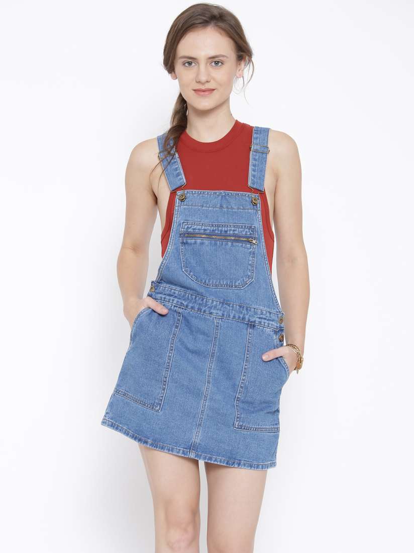 Forever 21 dungaree dress cheap