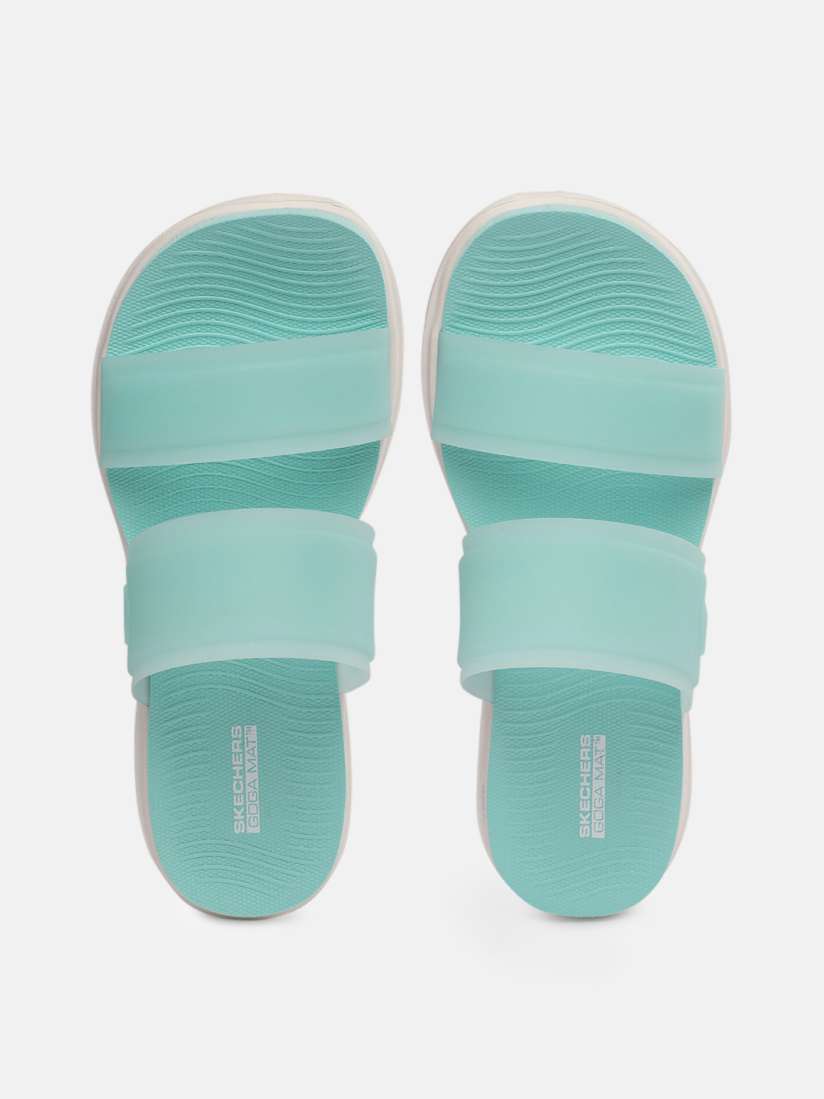 Buy Skechers Women Turquoise Blue NEXTWAVE ULTRA SUN KISSED Sliders Flip Flops for Women 14507026 Myntra