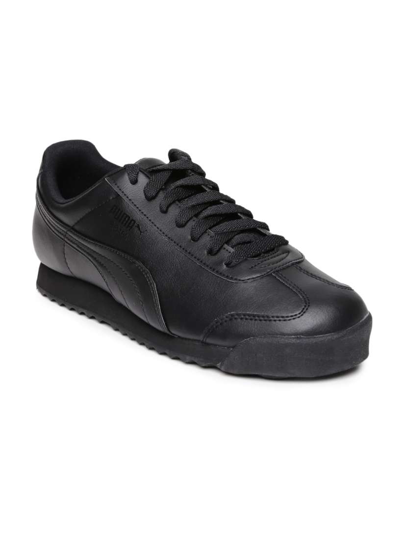 Buy Puma Men Black Roma Basic Solid Sneakers Casual Shoes for Men 1450956 Myntra
