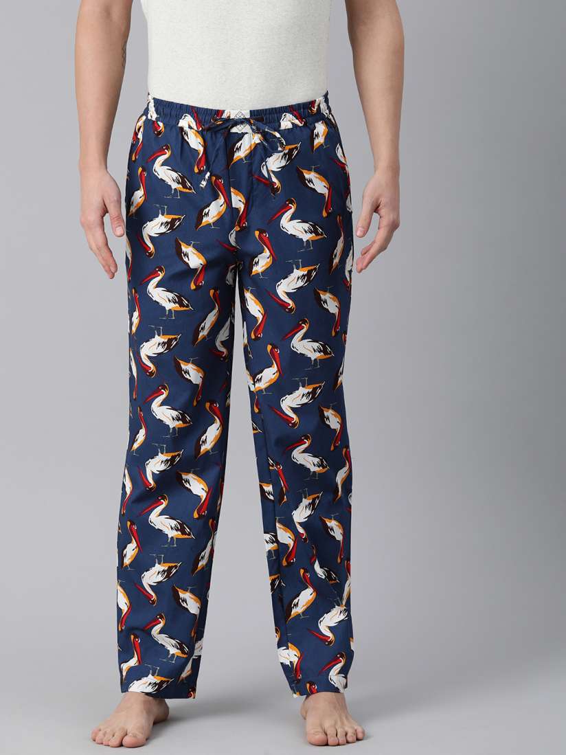 Buy abof Men Navy Blue Printed Lounge Pants Lounge Pants for Men 14518634 Myntra