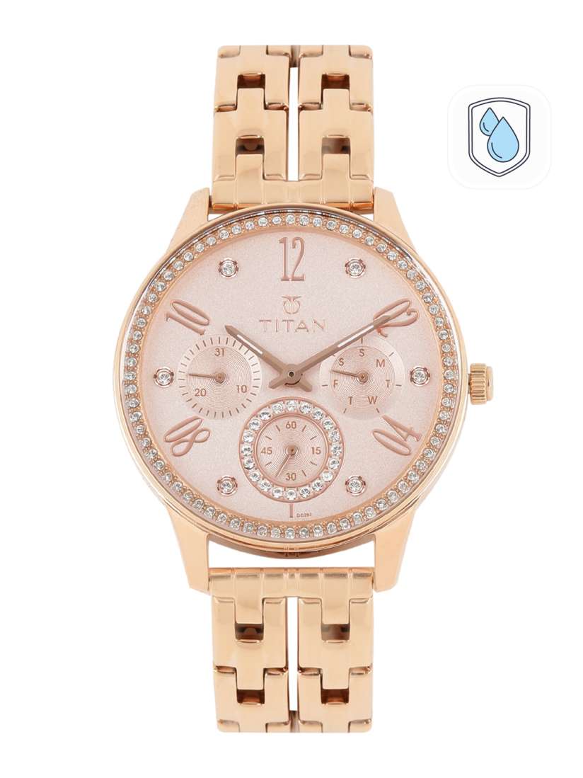 Titan rose gold watch price new arrivals